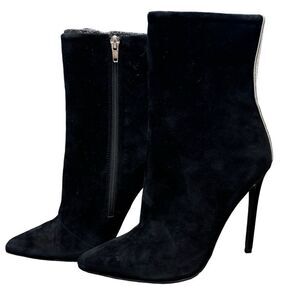 NWT Steve Madden Black Suede Boots with Rhinestone Back